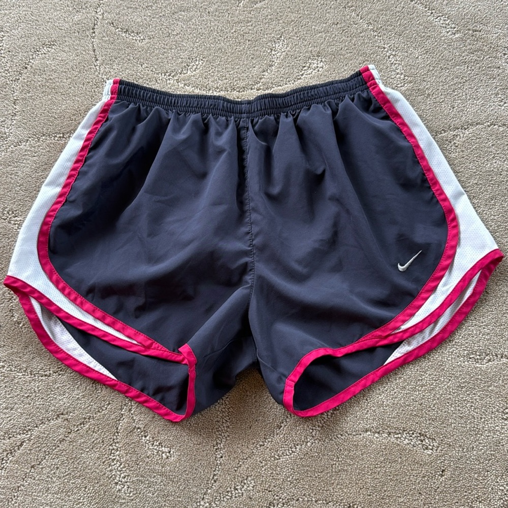Nike Women’s Dri-Fit Tempo Running Shorts Gray, White, Pink